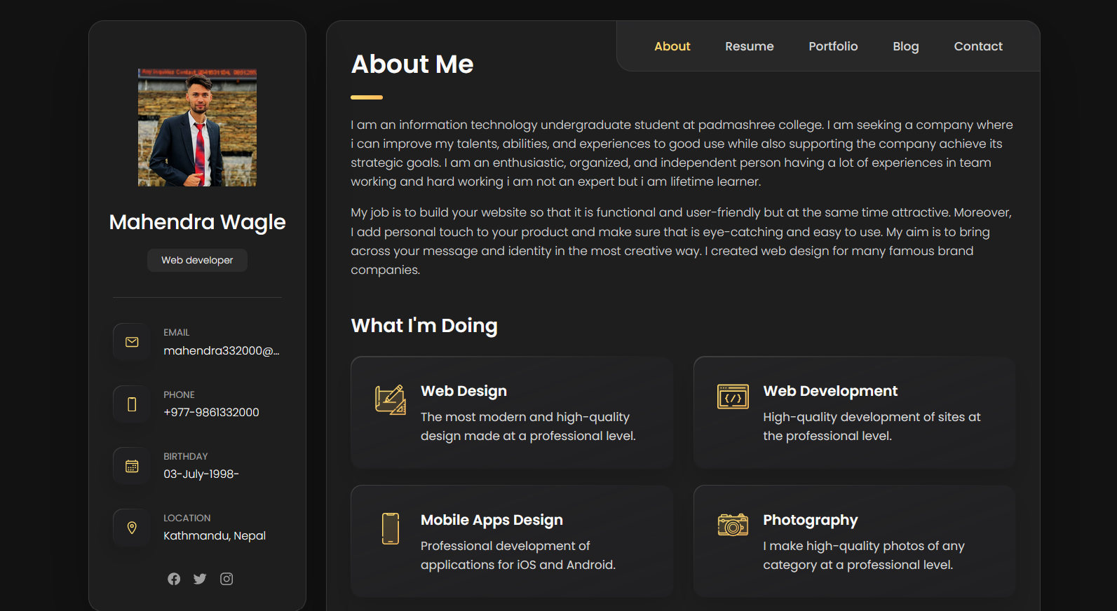 Creating Personal Website